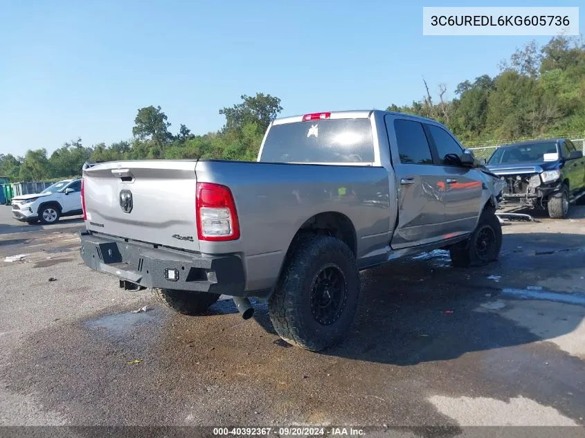 2019 Dodge Ram 2500 VIN: 3C6UREDL6KG605736 Lot: 40392367