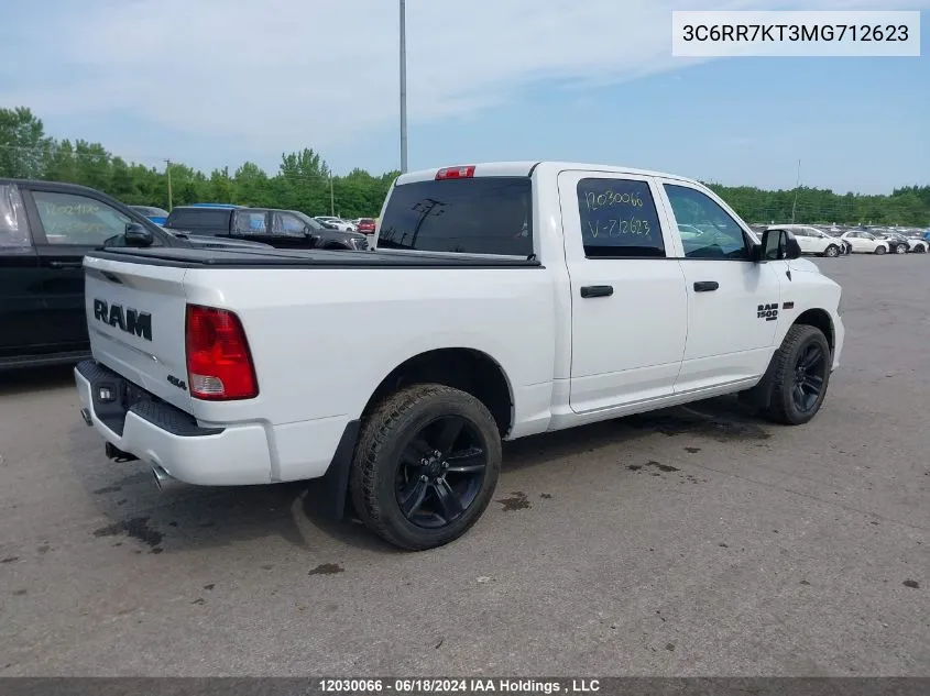 2021 Dodge Ram 1500 VIN: 3C6RR7KT3MG712623 Lot: 12030066