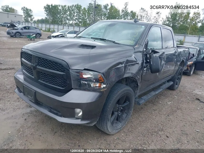 2022 Dodge Ram 1500 VIN: 3C6RR7KG4NG284534 Lot: 12083820