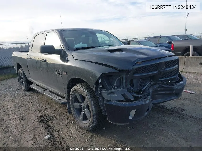 2022 Dodge Ram 1500 VIN: 1C6RR7TT1NS248434 Lot: 12109795