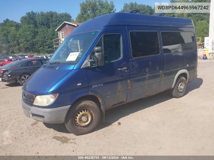 2006 Dodge Sprinter 2500 VIN: WD8PD644965967242 Lot: 40236703