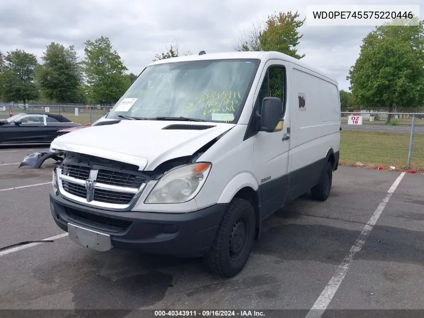 2007 Dodge Sprinter Van 2500 VIN: WD0PE745575220446 Lot: 40343911