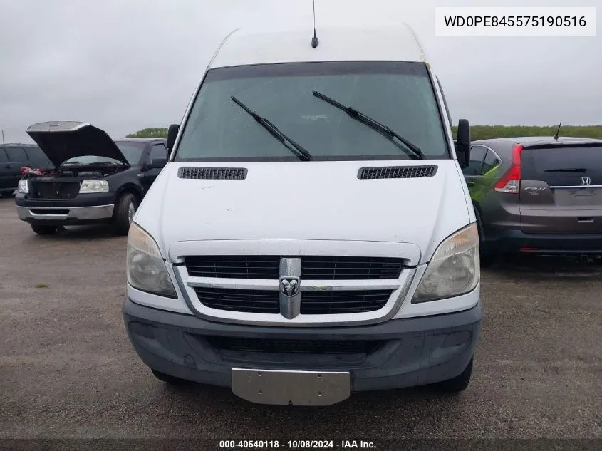 2007 Dodge Sprinter Van 2500 High Roof VIN: WD0PE845575190516 Lot: 40540118