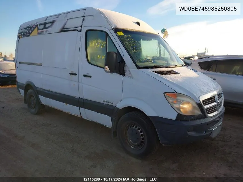 2008 Dodge Sprinter 2500 VIN: WD0BE745985250805 Lot: 12115289