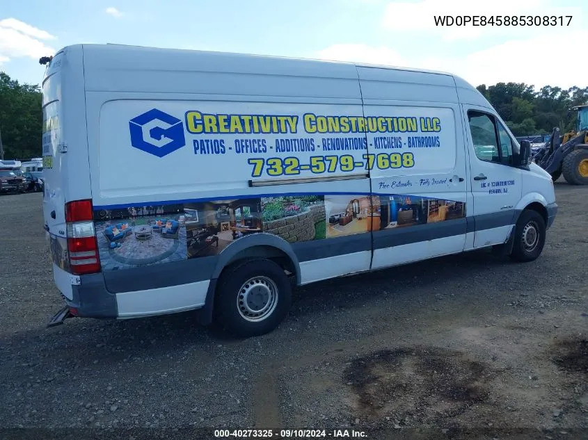 2008 Dodge Sprinter 2500 VIN: WD0PE845885308317 Lot: 40273325