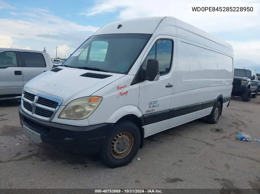 2008 Dodge Sprinter 2500 VIN: WD0PE845285228950 Lot: 40753869