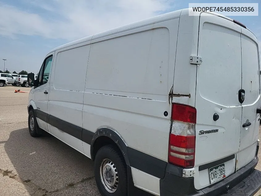 2008 Dodge Sprinter Van 2500 VIN: WD0PE745485330356 Lot: 40757299