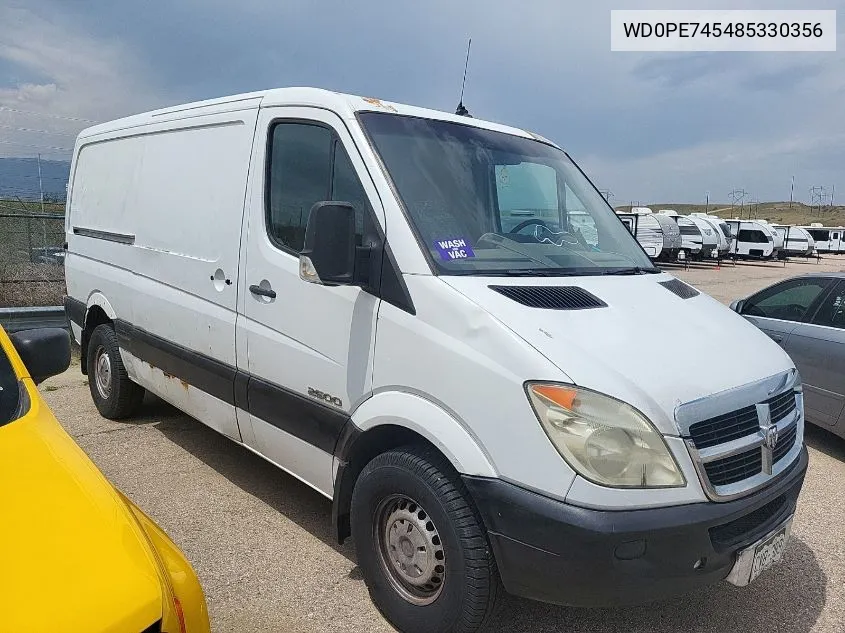 2008 Dodge Sprinter Van 2500 VIN: WD0PE745485330356 Lot: 40757299