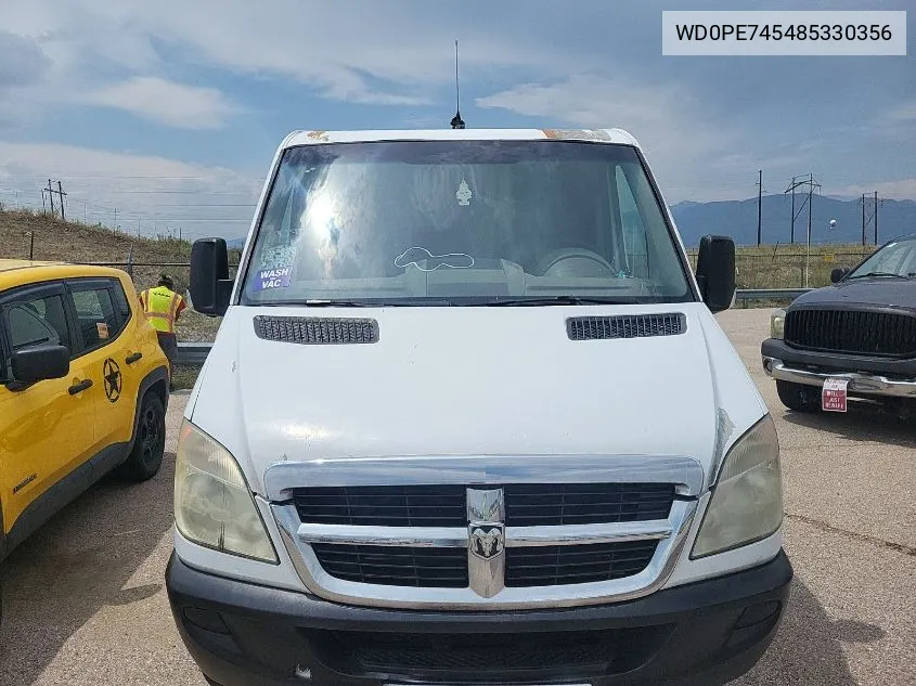 2008 Dodge Sprinter Van 2500 VIN: WD0PE745485330356 Lot: 40757299