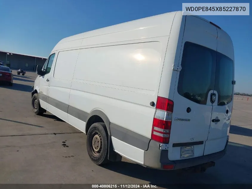 2008 Dodge Sprinter 2500 VIN: WD0PE845X85227870 Lot: 40806215