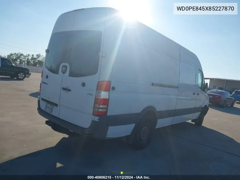 2008 Dodge Sprinter 2500 VIN: WD0PE845X85227870 Lot: 40806215