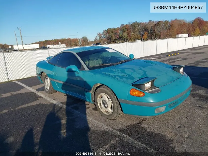 1993 Dodge Stealth VIN: JB3BM44H3PY004867 Lot: 40751415