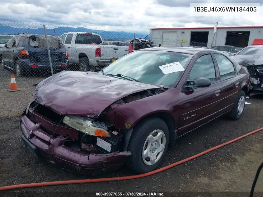 1998 Dodge Stratus VIN: 1B3EJ46X6WN184405 Lot: 39977655