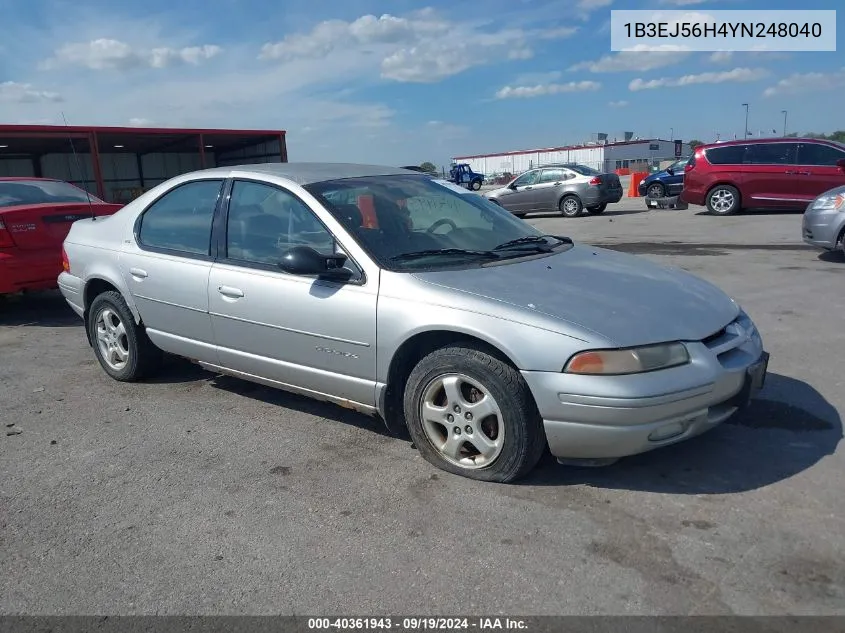 2000 Dodge Stratus Es VIN: 1B3EJ56H4YN248040 Lot: 40361943