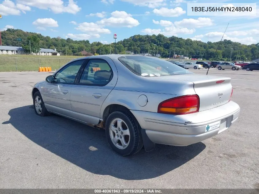 2000 Dodge Stratus Es VIN: 1B3EJ56H4YN248040 Lot: 40361943