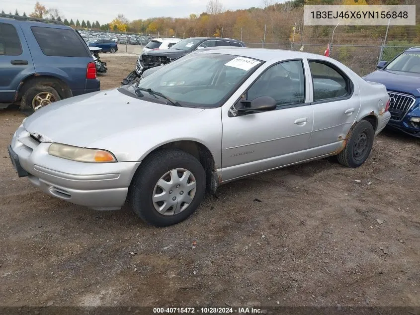 2000 Dodge Stratus Se VIN: 1B3EJ46X6YN156848 Lot: 40715472