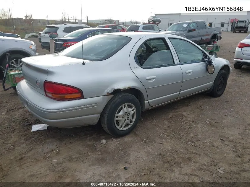 2000 Dodge Stratus Se VIN: 1B3EJ46X6YN156848 Lot: 40715472