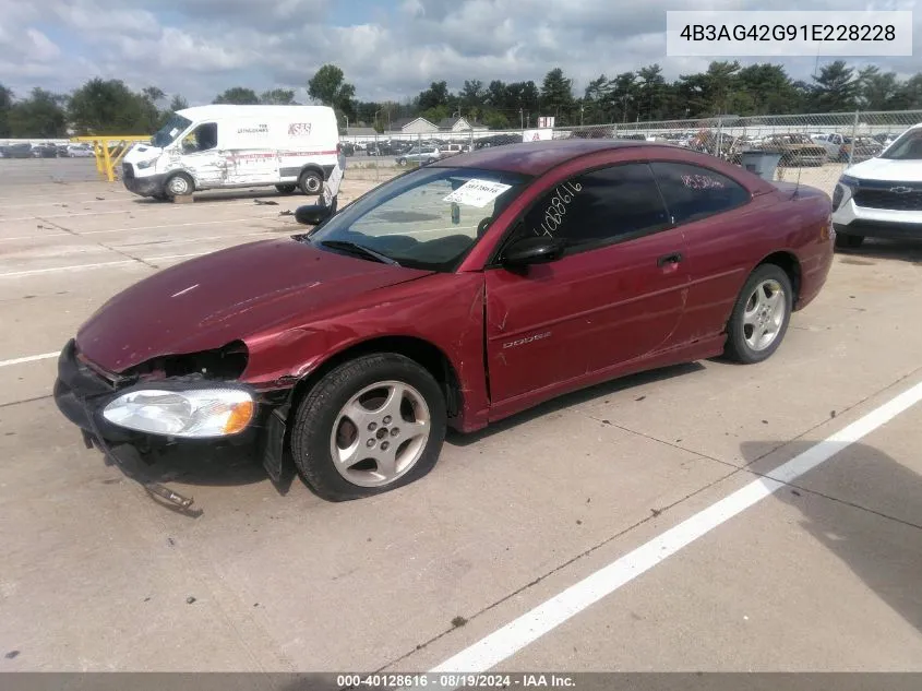 4B3AG42G91E228228 2001 Dodge Stratus Se