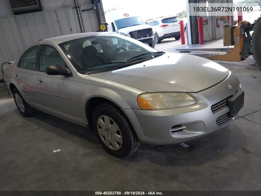 2002 Dodge Stratus Se VIN: 1B3EL36R72N191069 Lot: 40253788