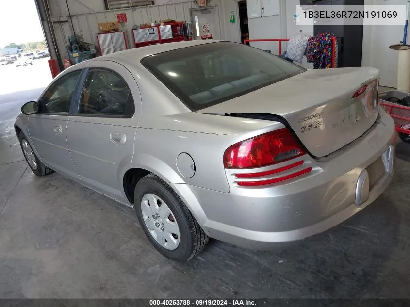 2002 Dodge Stratus Se VIN: 1B3EL36R72N191069 Lot: 40253788