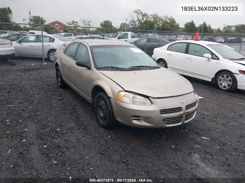 1B3EL36X02N133223 2002 Dodge Stratus Se