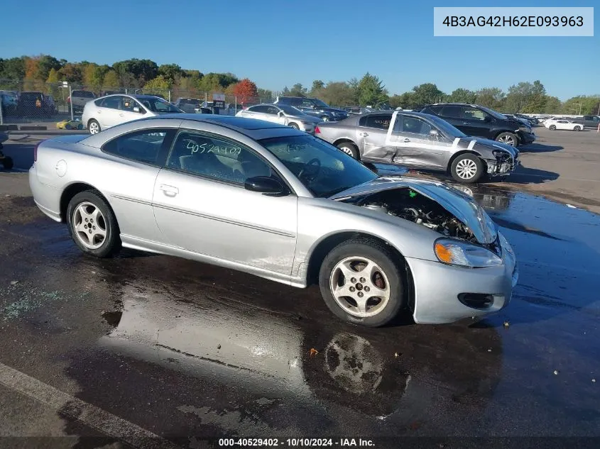 2002 Dodge Stratus Se VIN: 4B3AG42H62E093963 Lot: 40529402