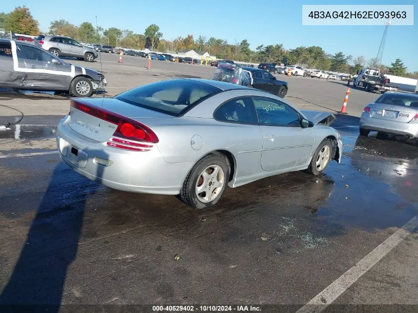 2002 Dodge Stratus Se VIN: 4B3AG42H62E093963 Lot: 40529402