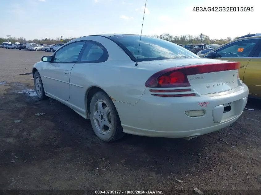 2002 Dodge Stratus Se VIN: 4B3AG42G32E015695 Lot: 40735177