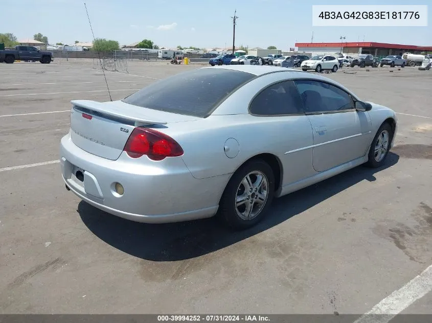 4B3AG42G83E181776 2003 Dodge Stratus Se