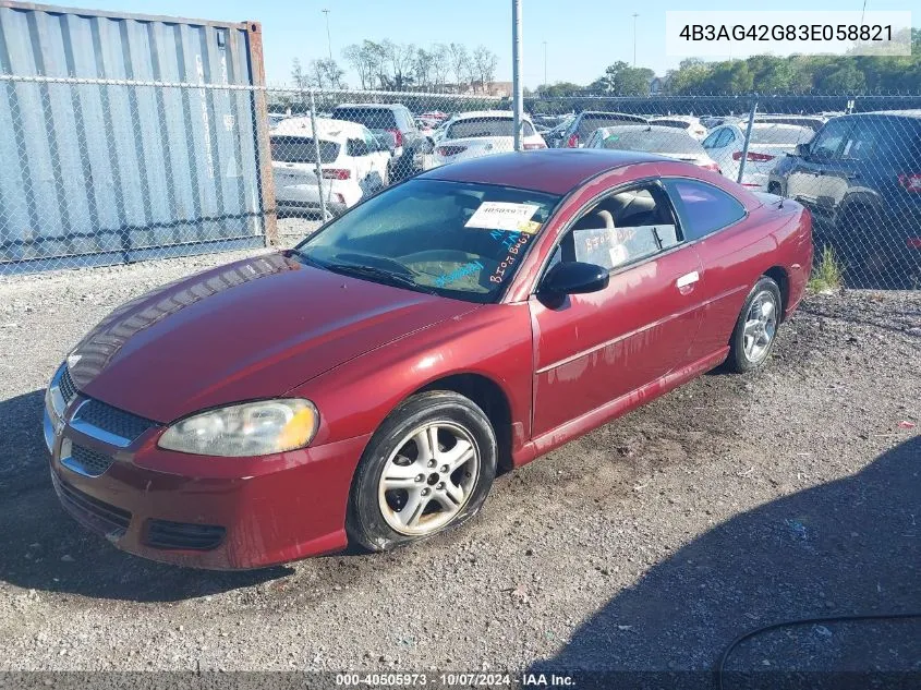 4B3AG42G83E058821 2003 Dodge Stratus Se