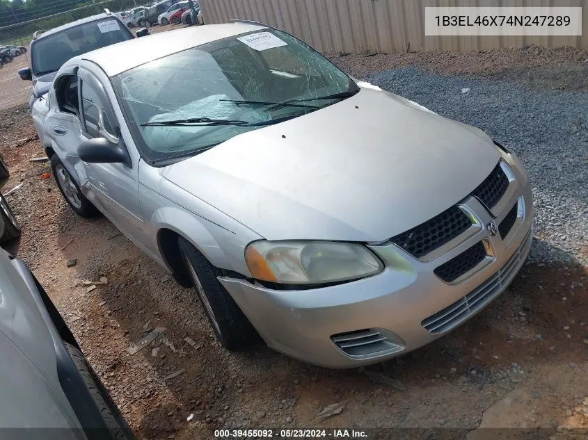 2004 Dodge Stratus Sxt VIN: 1B3EL46X74N247289 Lot: 39455092