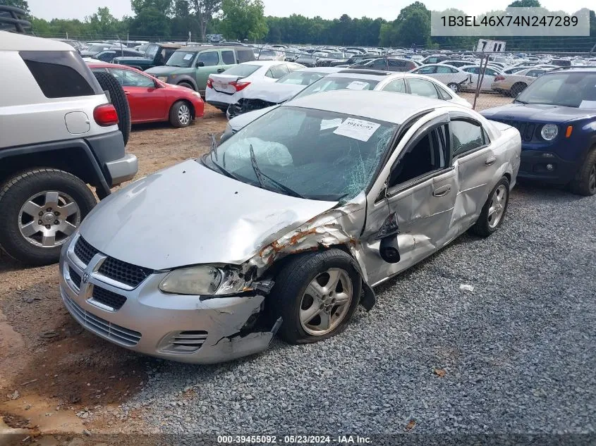 2004 Dodge Stratus Sxt VIN: 1B3EL46X74N247289 Lot: 39455092