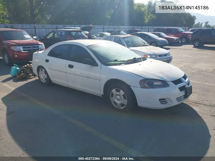 2004 Dodge Stratus Se VIN: 1B3AL36X14N145186 Lot: 40272364