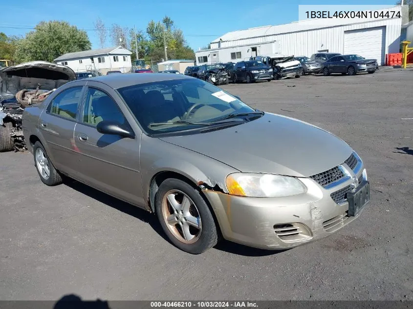 2004 Dodge Stratus Sxt VIN: 1B3EL46X04N104474 Lot: 40466210