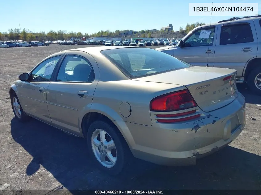 2004 Dodge Stratus Sxt VIN: 1B3EL46X04N104474 Lot: 40466210