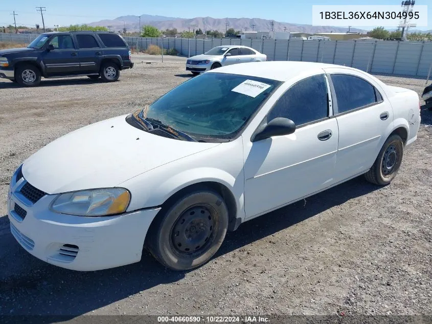 2004 Dodge Stratus Se VIN: 1B3EL36X64N304995 Lot: 40660590