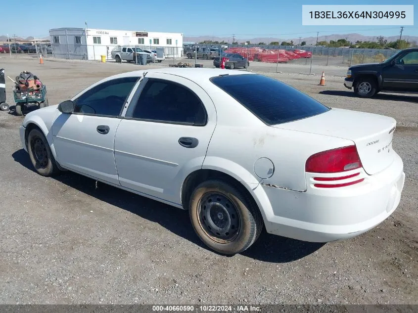 2004 Dodge Stratus Se VIN: 1B3EL36X64N304995 Lot: 40660590