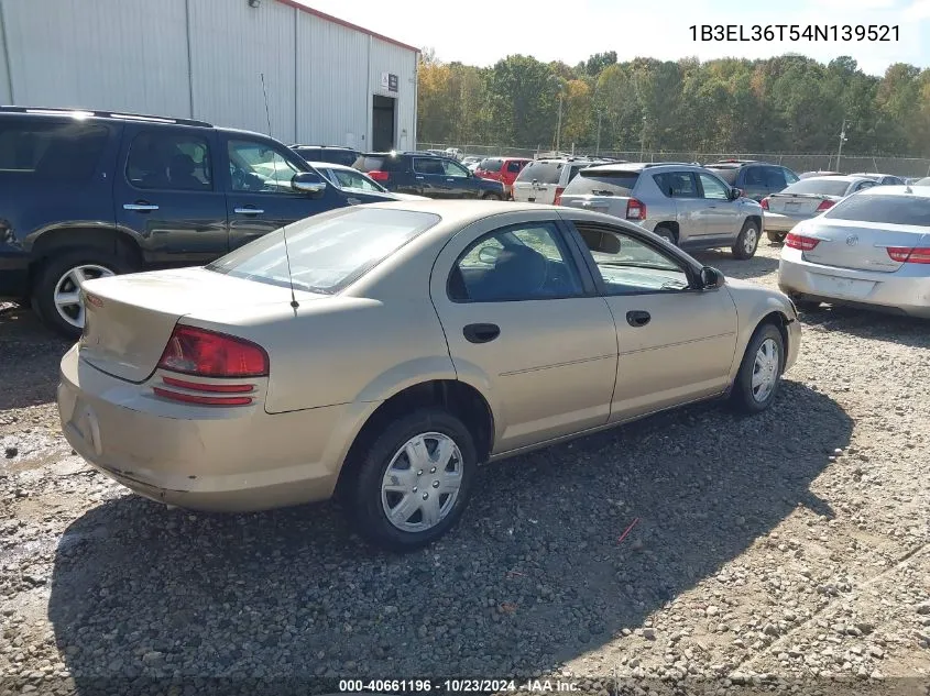 1B3EL36T54N139521 2004 Dodge Stratus Se