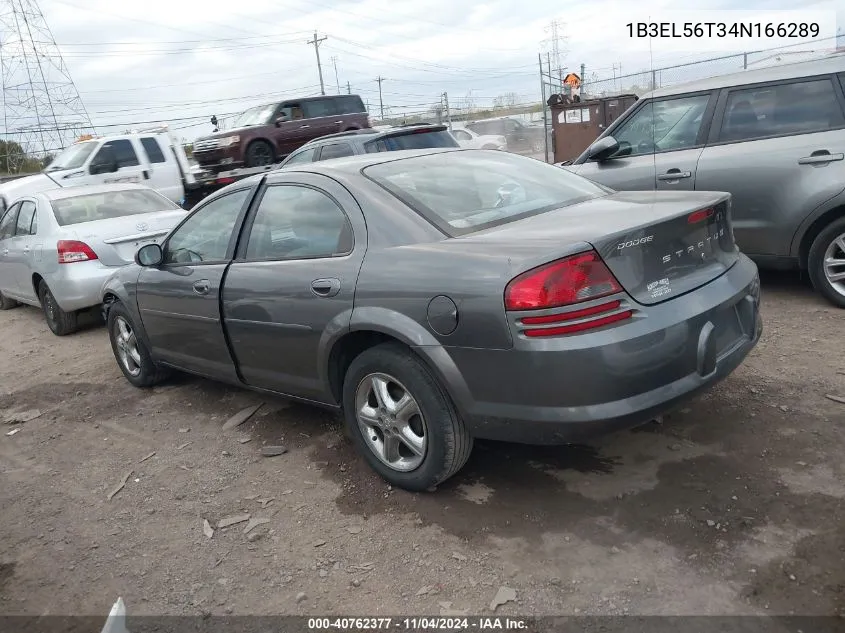 2004 Dodge Stratus Es VIN: 1B3EL56T34N166289 Lot: 40762377