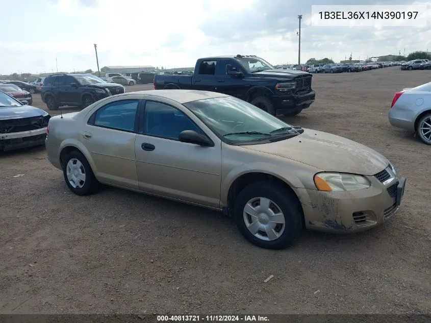 2004 Dodge Stratus Se VIN: 1B3EL36X14N390197 Lot: 40813721