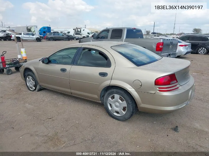 2004 Dodge Stratus Se VIN: 1B3EL36X14N390197 Lot: 40813721