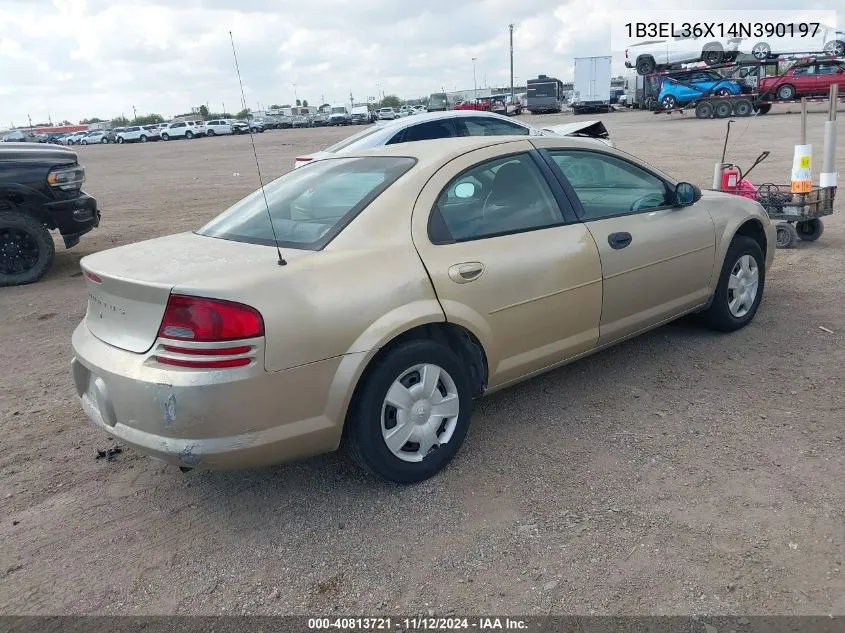 2004 Dodge Stratus Se VIN: 1B3EL36X14N390197 Lot: 40813721