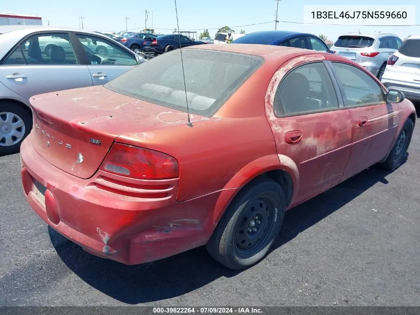 2005 Dodge Stratus Sdn Sxt VIN: 1B3EL46J75N559660 Lot: 39822264