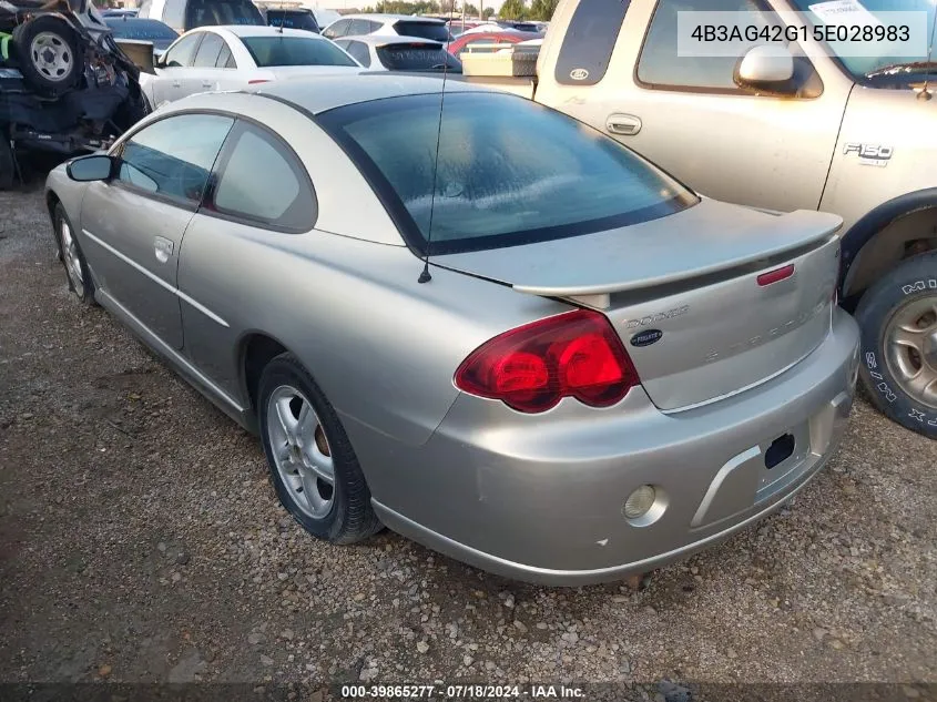 2005 Dodge Stratus Sxt VIN: 4B3AG42G15E028983 Lot: 39865277