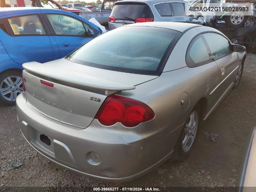 2005 Dodge Stratus Sxt VIN: 4B3AG42G15E028983 Lot: 39865277