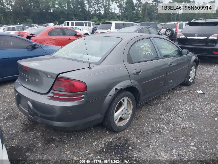 2005 Dodge Stratus Sxt VIN: 1B3EL46T95N609914 Lot: 40147879