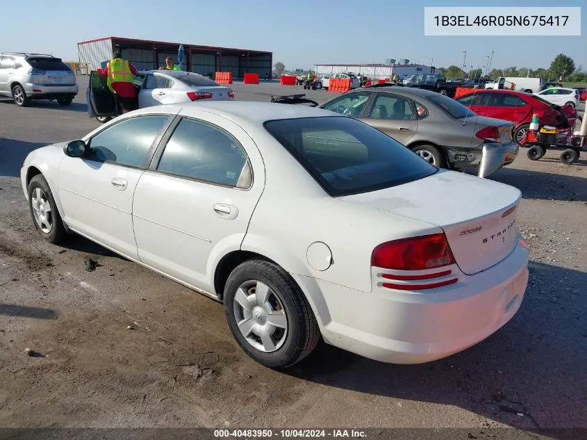 1B3EL46R05N675417 2005 Dodge Stratus Sxt