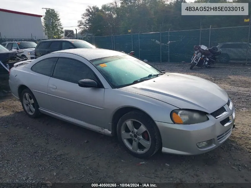 2005 Dodge Stratus R/T VIN: 4B3AG52H85E033015 Lot: 40500265