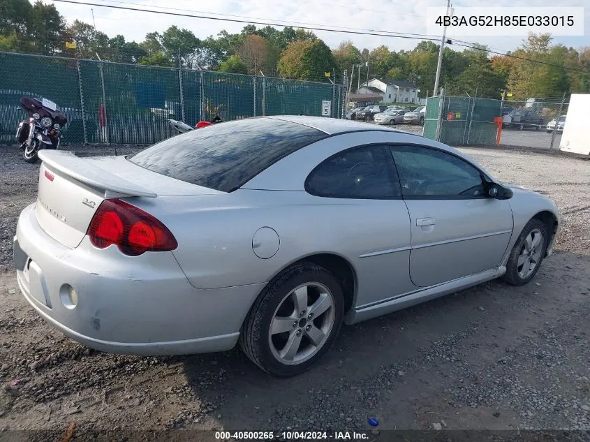 2005 Dodge Stratus R/T VIN: 4B3AG52H85E033015 Lot: 40500265