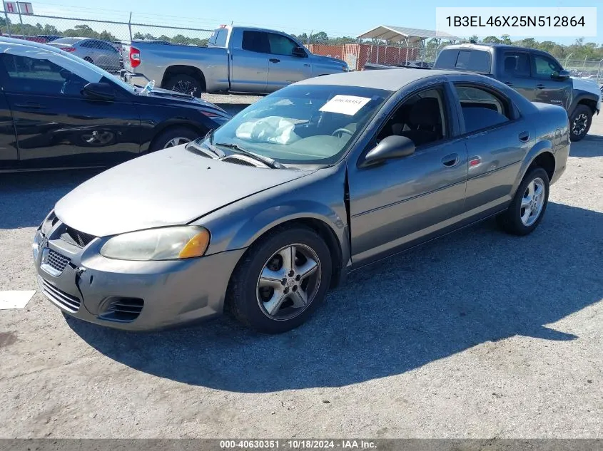 2005 Dodge Stratus Sxt VIN: 1B3EL46X25N512864 Lot: 40630351